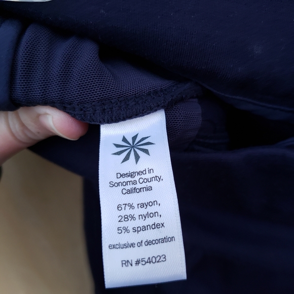 ATHLETA Ponte Moto Pants Navy Blue - Size 0 - Picture 14 of 15